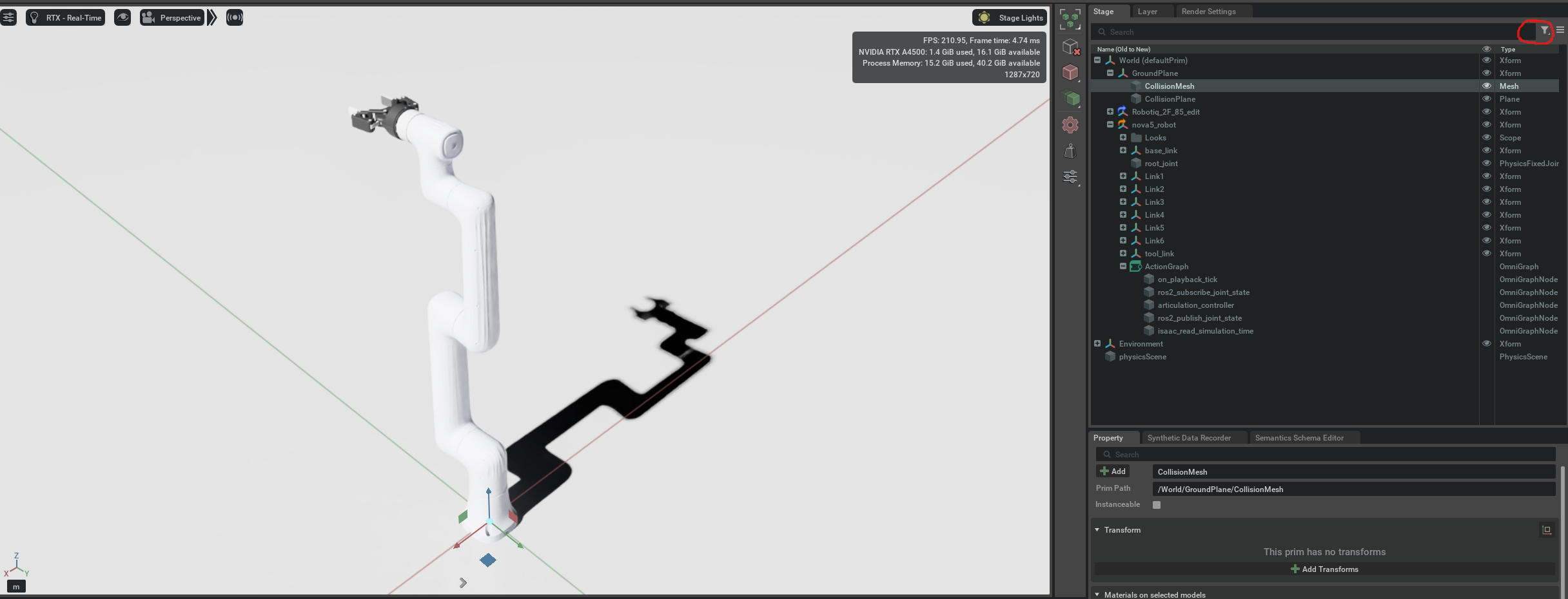 Articulation root filter